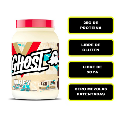 100% Whey Proteína Ghost  2 lb  25 servicio