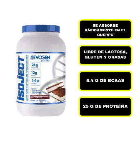 Isoject Whey Protein Isolate 1.83 lb ~ Evogen